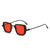 Classic Style Solid Color Ac Square Full Frame Men's Sunglasses