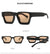 Classic Style Solid Color Ac Square Full Frame Women's Sunglasses