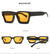 Classic Style Solid Color Ac Square Full Frame Women's Sunglasses