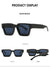 Classic Style Solid Color Ac Square Full Frame Women's Sunglasses