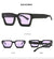 Classic Style Solid Color Ac Square Full Frame Women's Sunglasses