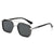 Classic Style Solid Color Acrylic Square Full Frame Women's Sunglasses