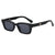 Classic Style Solid Color Pc Square Full Frame Women's Sunglasses