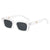 Classic Style Solid Color Pc Square Full Frame Women's Sunglasses