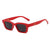 Classic Style Solid Color Pc Square Full Frame Women's Sunglasses