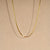 Classic Style Solid Color Stainless Steel Plating 18k Gold Plated Necklace