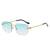 Classic Style Square Pc Square Frameless Women's Sunglasses