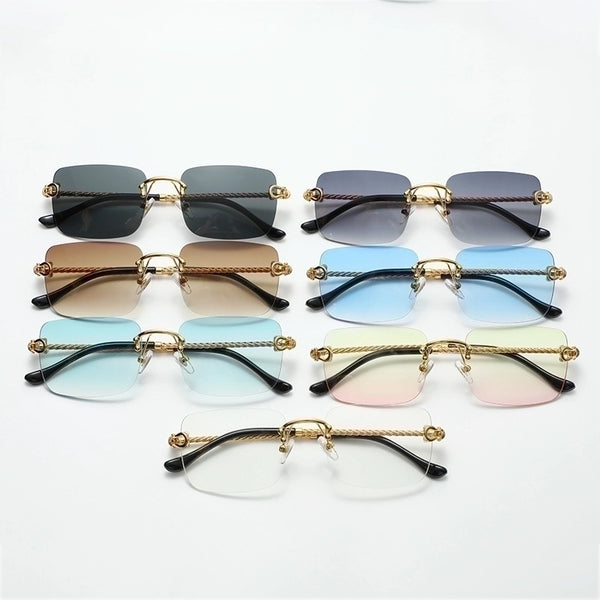 Classic Style Square Pc Square Frameless Women's Sunglasses