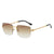 Classic Style Square Pc Square Frameless Women's Sunglasses