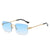 Classic Style Square Pc Square Frameless Women's Sunglasses