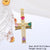 Classic Style Streetwear Cross Copper Plating Inlay Zircon 18k Gold Plated Charms