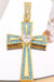 Classic Style Streetwear Cross Copper Plating Inlay Zircon 18k Gold Plated Charms