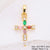 Classic Style Streetwear Cross Copper Plating Inlay Zircon 18k Gold Plated Charms