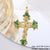 Classic Style Streetwear Cross Copper Plating Inlay Zircon 18k Gold Plated Charms