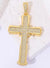 Classic Style Streetwear Cross Copper Plating Inlay Zircon 18k Gold Plated Charms