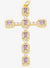 Classic Style Streetwear Cross Copper Plating Inlay Zircon 18k Gold Plated Charms