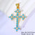 Classic Style Streetwear Cross Copper Plating Inlay Zircon 18k Gold Plated Charms