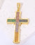 Classic Style Streetwear Cross Copper Plating Inlay Zircon 18k Gold Plated Charms