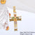 Classic Style Streetwear Cross Copper Plating Inlay Zircon 18k Gold Plated Charms