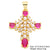 Classic Style Streetwear Cross Copper Plating Inlay Zircon 18k Gold Plated Charms