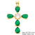 Classic Style Streetwear Cross Copper Plating Inlay Zircon 18k Gold Plated Charms