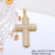 Classic Style Streetwear Cross Copper Plating Inlay Zircon 18k Gold Plated Charms