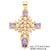 Classic Style Streetwear Cross Copper Plating Inlay Zircon 18k Gold Plated Charms