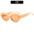 Classic Style Streetwear Solid Color Ac Oval Frame Full Frame Women's Sunglasses