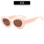 Classic Style Streetwear Solid Color Ac Oval Frame Full Frame Women's Sunglasses