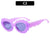 Classic Style Streetwear Solid Color Ac Oval Frame Full Frame Women's Sunglasses