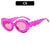 Classic Style Streetwear Solid Color Ac Oval Frame Full Frame Women's Sunglasses