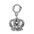 Classical Retro Crown Sterling Silver Plating Inlay Pearl Zircon Rhodium Plated Charms Jewelry Accessories