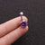 Color Zircon Belly Button Nail Stainless Steel Double Head Round Zircon Umbilical Nail