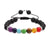 Colorful All Natural Stone Woven Seven Chakra Bracelet Nhyl147873