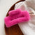 Colorful Large Plush Rectangular Hair Clip Female Back Head Updo Clip Gentle Temperament Shark Clip Hairpin Headdress