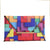 Colour Pu Leather Color Block Square Evening Bags