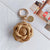 Commute Flower Pu Leather Women's Bag Pendant Keychain