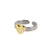 Commute Heart Shape Sterling Silver Plating Gold Plated Rings