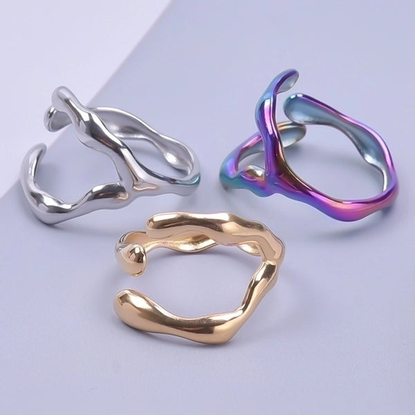 Commute Solid Color Stainless Steel Polishing Rings