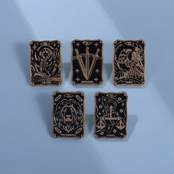 Cool Style Pin Card Alloy Stoving Varnish Unisex Brooches