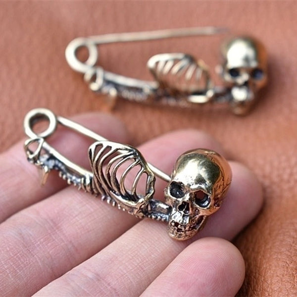 Cool Style Pin Skull Alloy Plating Unisex Brooches