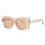 Cool Style Solid Color Ac Square Full Frame Women's Sunglasses