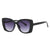 Cool Style Solid Color Ac Square Full Frame Women's Sunglasses