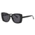 Cool Style Solid Color Ac Square Full Frame Women's Sunglasses