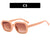 Cool Style Solid Color Ac Square Full Frame Women's Sunglasses