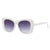 Cool Style Solid Color Ac Square Full Frame Women's Sunglasses