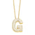 Copper Gold Plated Simple Style Letter Inlay Zircon Pendant Necklace