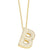 Copper Gold Plated Simple Style Letter Inlay Zircon Pendant Necklace