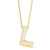 Copper Gold Plated Simple Style Letter Inlay Zircon Pendant Necklace