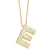 Copper Gold Plated Simple Style Letter Inlay Zircon Pendant Necklace